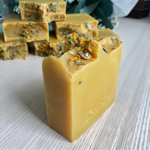 SOLD OUT - Tumeric Orange | All Natural Handcrafted Body Soap - Set of 2 - Picture 4 of 6